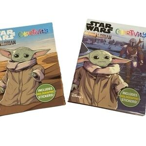Star Wars Baby Yoda Coloring Book Holographic Sticker Set 2 pack The Mandalorian